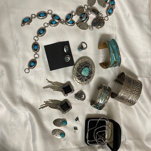 Assortment of native American style jewelry